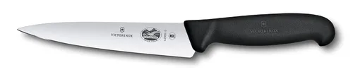 Cuchillo de chef Victorinox, cuchillo pequeño de 5 pulgadas con mango de Fibrox, cuchillo de chef, 6 pulgadas, Negro | Cuchillo de cocina con hoja