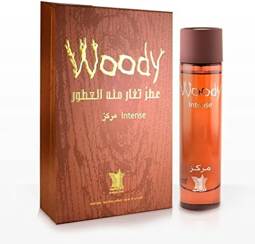Arabian Oud WOODY INTENSE 3.4 fl oz | Eau de Parfum Unisex | Bergamota, Ámbar, Rosa y Sándalo | Aroma oriental y amaderado.