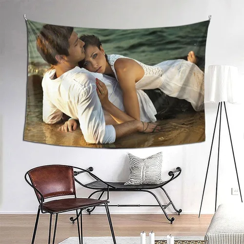 Miniatura 10 de Nsipan Tapiz personalizado para subir imágenes, texto fotográfico, decoración de pared, colección de collage de dormitorio, decoración