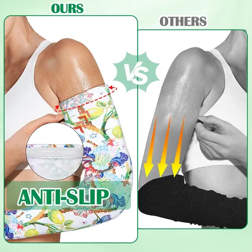 Miniatura 2 de 4 pares de mangas de jardinería antideslizantes para el brazo con agujero para el pulgar, manga solar, mangas refrescantes para los brazos