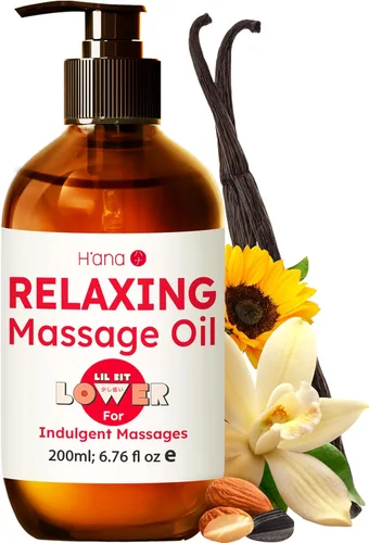 Miniatura 8 de H'ana Aceite de masaje sensual para una cita nocturna, suave calentamiento, calmante e hidratante, fabricado con aceite corporal de vainilla 100%