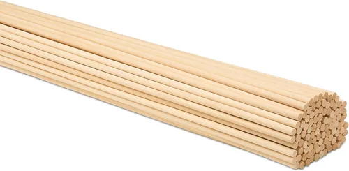 Miniatura 11 de Woodpeckers - Cañas de madera, varillas de madera de 3/16 x 30,5 cm sin acabado de madera dura para manualidades y bricolaje, 500 piezas Paquete