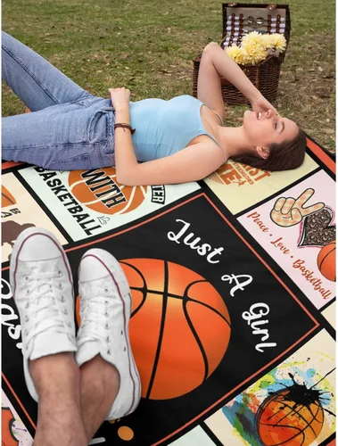 Miniatura 7 de Darani Una colorida manta de franela ligera súper suave y acogedora para juego de baloncesto, cálida y ligera, manta de cama de 30 x 40 pulgadas