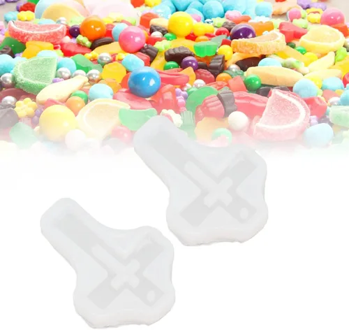 Miniatura 4 de 10 piezas de cruz de silicona de alta elasticidad fácil de liberar múltiples funciones colgante de resina de fundición de silicona cruzada