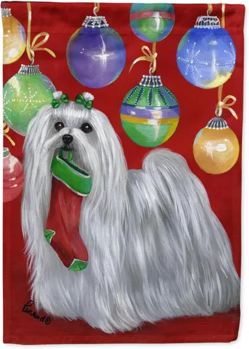 Miniatura 294 de Caroline's Treasures PPP3097CHF - Pijama de Navidad con diseño de bulldog francés para colgar en la pared, poliéster, tamaño de casa, multicolor