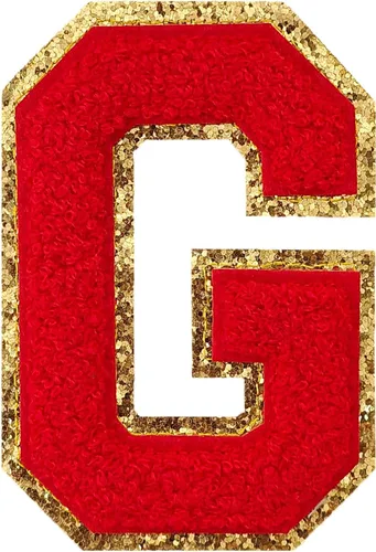 Miniatura 83 de GYGYL - 3 parches de letras deportivas de felpilla con purpurina, parches para planchar de tamaño grande para decoración de disfraces