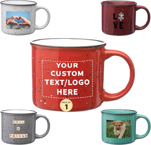 Miniatura 30 de DISCOUNT PROMOS Tazas de Café de Cerámica Personalizadas para Fogata de 13 oz. Juego de 100, Paquete Personalizado a Granel - Perfecto para Té
