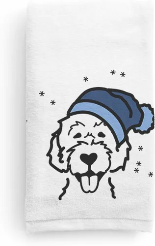 Miniatura 19 de Inkopious Gorro de invierno Airedale Terrier Toalla de mano decorativa - Decoración navideña para el hogar