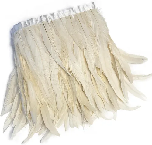 Miniatura 5 de 2 yardas de flecos de plumas hackle de gallo de 8-10 pulgadas, ribete de plumas para costura y manualidades, decoraciones de bricolaje - Negro