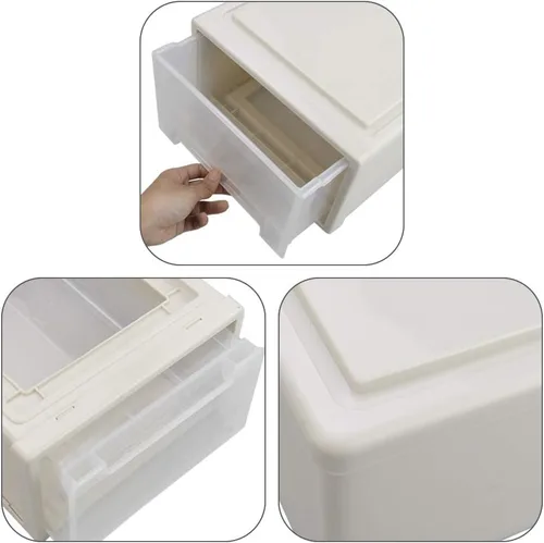 Miniatura 5 de Cajón apilable de 12 cuartos de galón, 1 paquete de cajones apilables de escritorio de plástico