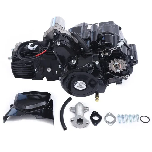 Miniatura 2 de Kit de motor de 4 tiempos para ATVs de 125 cc y Go Karts semiautomáticos con reversa, motor de cilindro único refrigerado por aire con patada