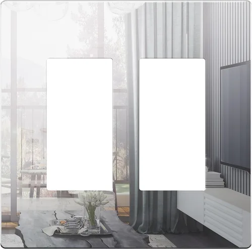 Miniatura 60 de LIDER Placa de pared decorativa sin tornillos para interruptor, resistente a los impactos, plexiglás de acrílico espejado, renovación moderna