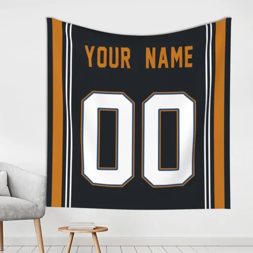 Miniatura 8 de Tapiz personalizado de fútbol americano personalizado con cualquier nombre, tapiz de 59 x 59 pulgadas, para colgar en la pared, gimnasio, deportes