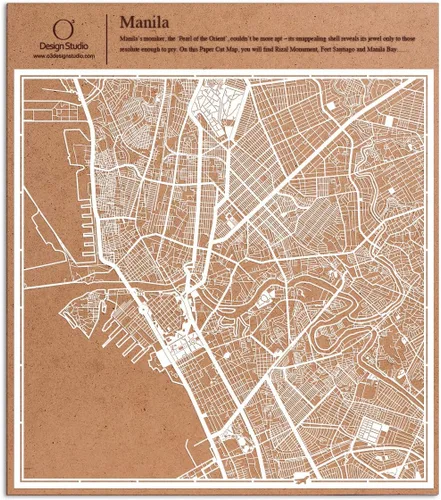 Miniatura 63 de O3 Design Studio Aberdeen - Mapa de papel cortado en papel blanco de 12 x 12 pulgadas