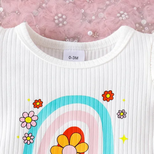 Miniatura 5 de ZAXARRA Conjunto de 3 piezas de pantalones cortos con estampado floral y diadema para bebé niña