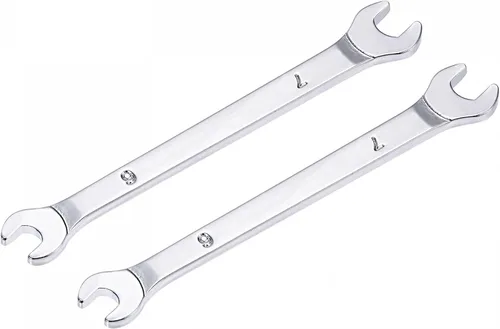 uxcell Llave fina de extremo abierto, espejo métrico de 0.236 in x 0.276 in, acero de alto carbono, para mantenimiento doméstico y reparaciones