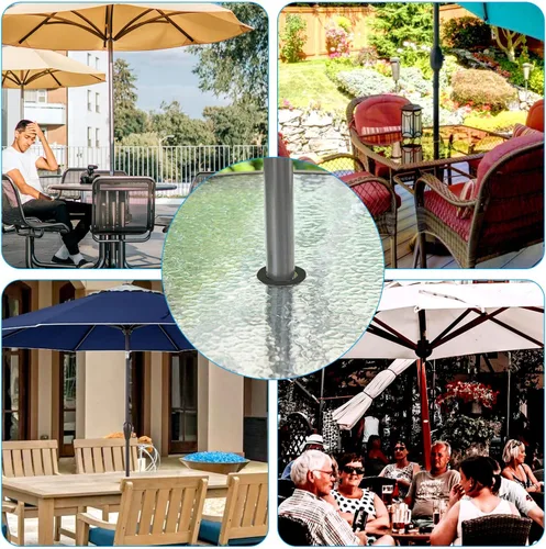 Miniatura 5 de Enchufe de anillo para sombrilla de mesa de patio, soporte de cuña de cono de sombrilla, 1 paquete, adecuado para 1.5 pulgadas (1.496 in) al aire