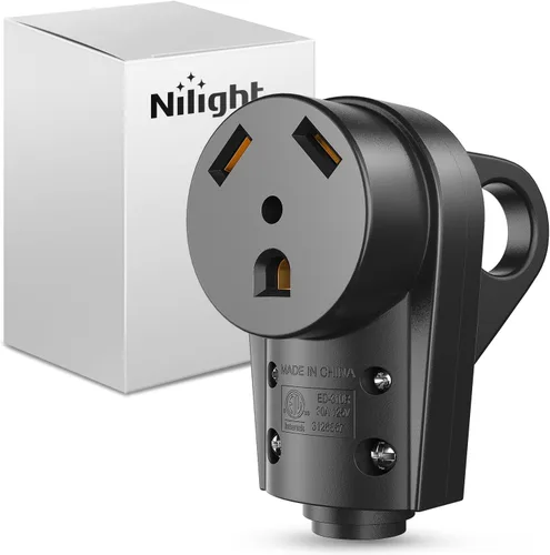 Miniatura 11 de Nilight Enchufe de repuesto para autocaravana de 50 amperios, 125/250 voltios, macho con mango ETL listado NEMA 14-50P para caravana, autocaravana