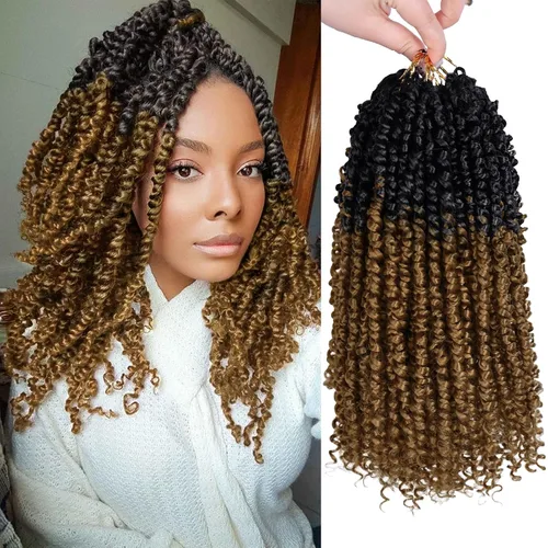 Miniatura 83 de Pelo de Passion Twist – 8 paquetes de 18 pulgadas Passion Twist Crochet para mujeres, cabello rizado pretrenzado Passion Twists extensiones de #2
