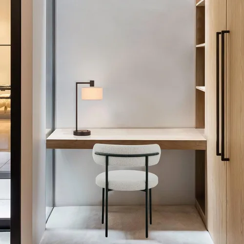Miniatura 3 de XiNBEi Lighting XB-TL1230-DB - Lámpara de mesa con pantalla de tela, moderna lámpara de hierro con acabado de bronce oscuro para dormitorio, sala