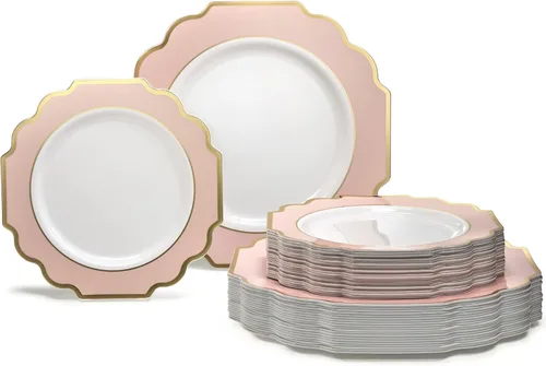 Miniatura 11 de OCCASIONS juego para 25 comensales (200 piezas), 80 comensales (640 piezas), 120 comensales (960 piezas), blanco imperial, 10.5 pulgadas, 7.5 A.