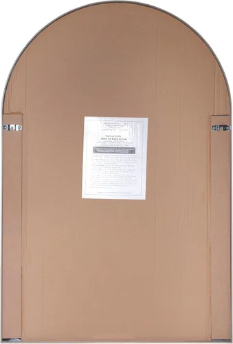 Miniatura 4 de Camden Reed Espejo de pared de metal de arco redondeado de 24 x 36 pulgadas, marrón claro, espejo para entrada, sala de estar, baño, dormitorio