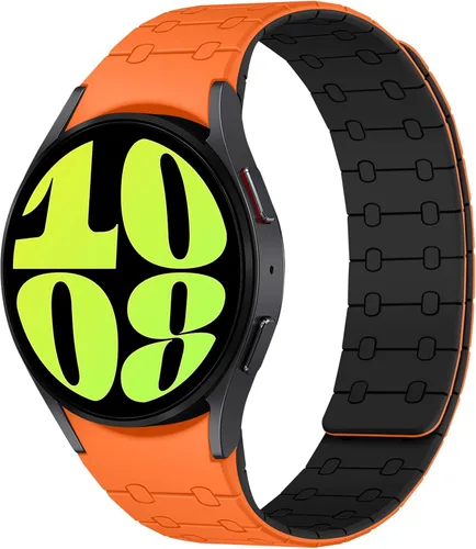 Miniatura 13 de Amizee No Gap Band Compatible con Samsung Galaxy Watch Ultra (2025/2024) Correa de 47mm, Correa de silicona deportiva magnética de 22mm para mujeres