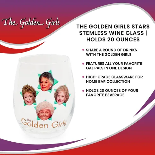 Miniatura 7 de Golden Girls - Copa de vino sin tallo de The Stars Vaso de cóctel para el hogar, juego de utensilios de bar para decoración de cocina, regalos