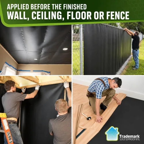 Miniatura 4 de Trademark Soundproofing Vinilo cargado en masa MLV 1 libra - Barrera de sonido para insonorización de pared - Insonorización - Fabricado en EE. UU.