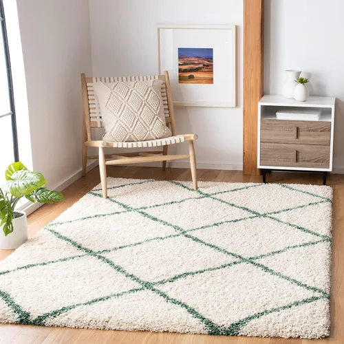 Miniatura 99 de SAFAVIEH - Alfombra de la colección Hudson Shag, diseño de enrejado moderno, no desprende pelusa y fácil de cuidar, 2 pulgadas de grosor, ideal