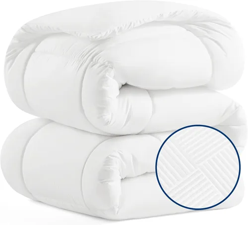 Miniatura 76 de Bedsure - Edredón de color liso Blanco