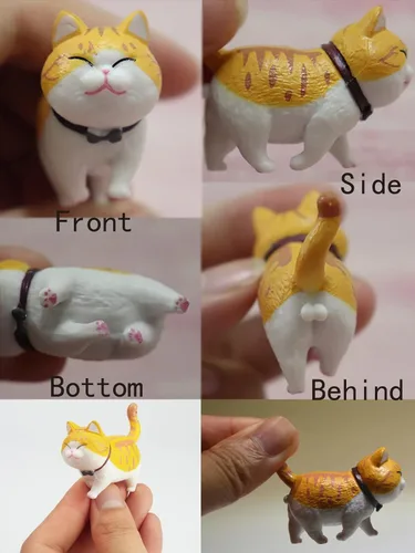 Miniatura 5 de 9 piezas de lindas figuritas en miniatura de gatos, adorable diseño de jardín de hadas, lindos gatitos para jardín del hogar, lindos cupcakes