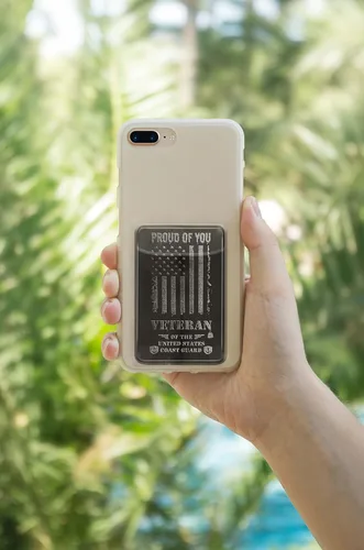 Miniatura 3 de Jolliz Tarjeta grabada con texto en inglés "Thank You For Your Service", regalo para veteranos de la Guardia Costera de Proud Of You, tarjeta