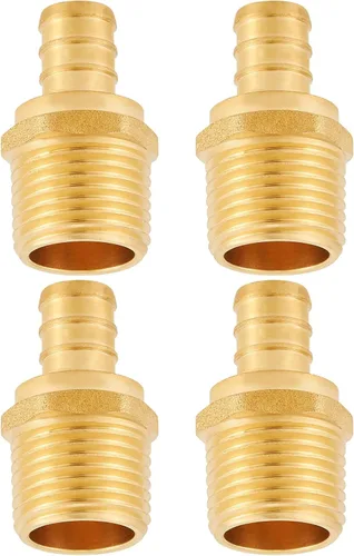 Miniatura 6 de Accesorios Pex de latón sin plomo de 1/2 pulgada, adaptador hembra de 1/2 Pex, adaptador roscado hembra PEX 1/2 "x 1/2" NPT hembra, 1/2 pulgada Pex