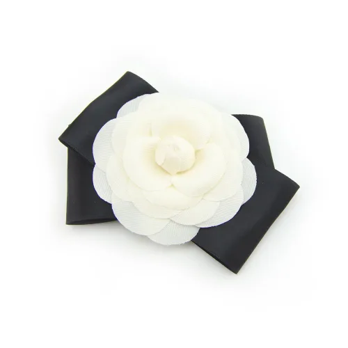 Miniatura 5 de Gran flor hermosa boda horquilla pelo clip para mujeres (A101) (negro)
