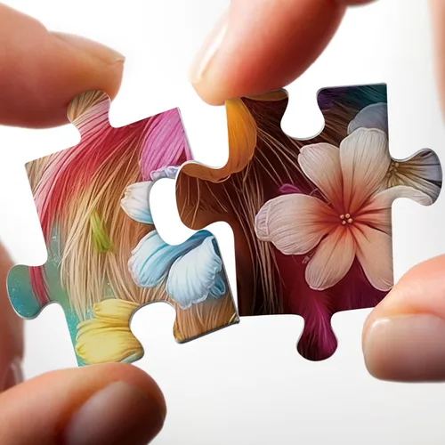 Miniatura 4 de Bonitos rompecabezas de hadas de flores para adultos, 1000 piezas, coloridos rompecabezas florales de plantas de primavera, rompecabezas escénico