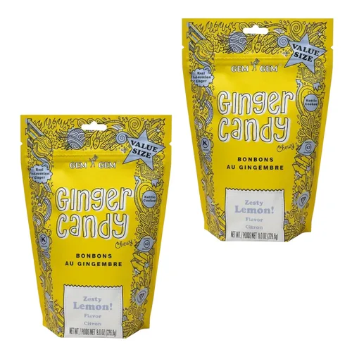 Miniatura 20 de Gem Gem Ginger Candy - Dulces de jengibre para masticar