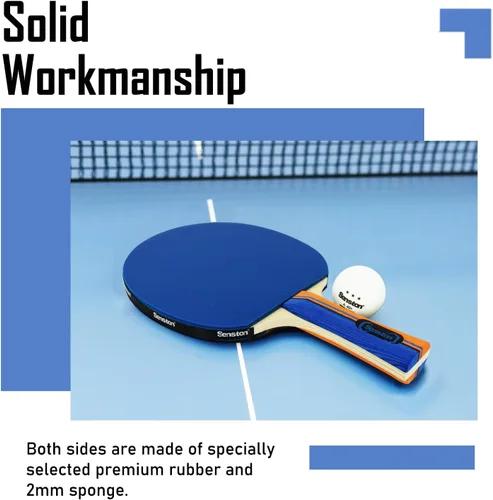 Miniatura 3 de Senston Juego de entretenimiento familiar de paletas de ping pong para entretenimiento o competición - Juego de paletas de ping pong