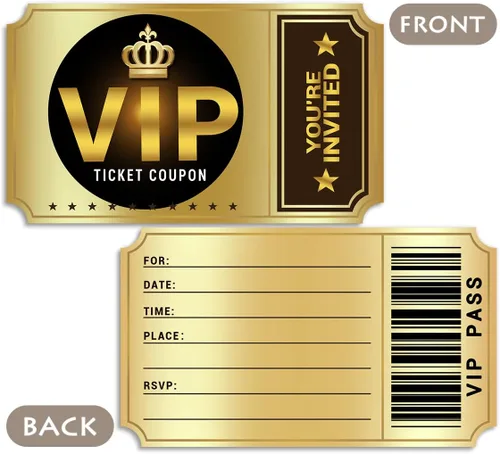 Miniatura 2 de wuguimeii Invitaciones de fiesta de cumpleaños con sobres, invitaciones de fiesta VIP de películas, invitaciones de cumpleaños para niños