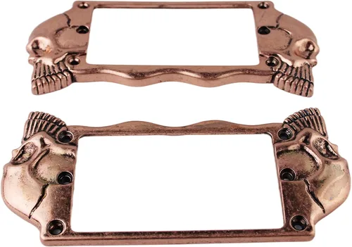 Guyker Juego de anillos de montaje Humbucker de metal plano, cubierta de puente para pastillas de cuello de puente, pieza de repuesto para guitarra