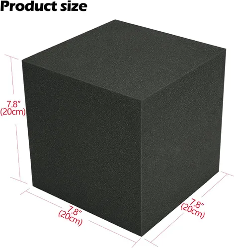 Miniatura 2 de Trampa para graves de 7.8 x 7.8 x 7.8 pulgadas, esquinas de espuma acústica para bajos, paneles acústicos absorbentes de sonido