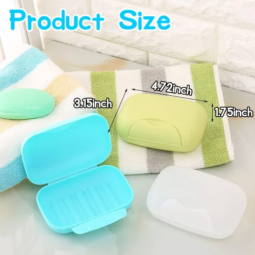 Miniatura 2 de 10 soportes para jabonera, jabonera de plástico para viajes, contenedor portátil a prueba de fugas para baño, campamento, gimnasio, viajes