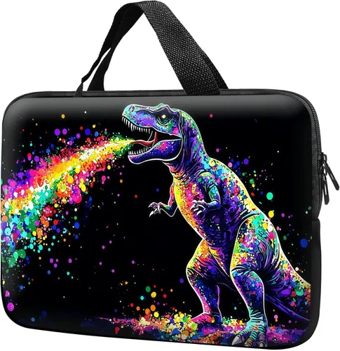 Miniatura 17 de Funda para laptop con asa de 17 pulgadas, impermeable, diseño de leopardo, compatible con MacBook Air, Pro, HP, Dell, Lenovo, ASUS