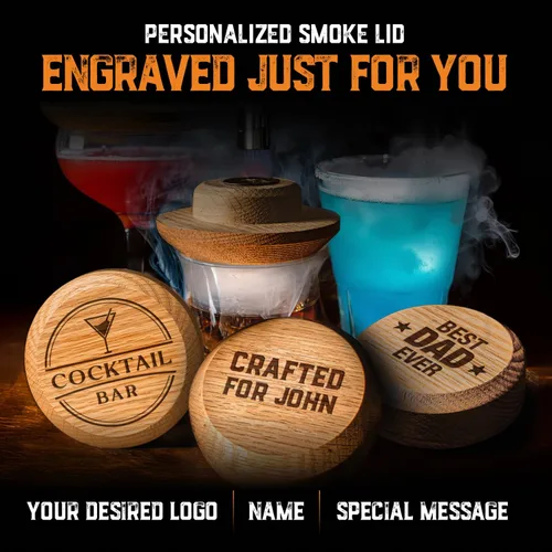 Miniatura 2 de Kit de Ahumador de Cóctel de Whisky Personalizado con Soplete y Astillas de Madera - Juego Premium, Ahumador de Roble de EE.UU. - Kit de Cóctel Old