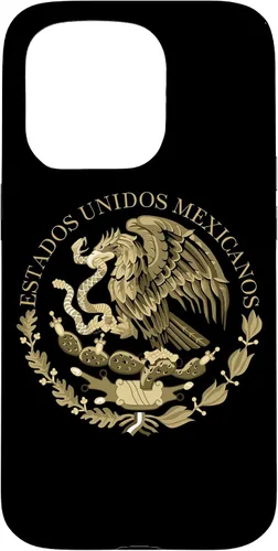 Miniatura 14 de iPhone 12 Pro Max Bandera de México sello del escudo de armas en caso sepia