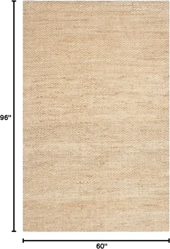 Miniatura 2 de Alfombra de área de yute natural tejido a mano Safavieh NF459A, de la colección de fibra natural (5 pies x 8 pies), Yute, Natural