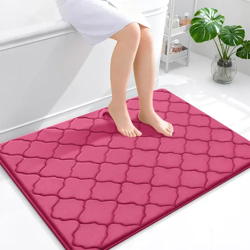 Miniatura 46 de OLANLY Alfombra de Baño de Espuma Viscoelástica de 24 x 16 pulgadas, Ultra Suave y Absorbente, Alfombras de Baño Antideslizantes, Cómodas, Lavables