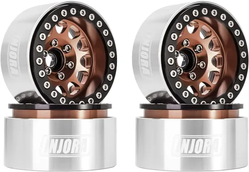 Miniatura 10 de INJORA 1.9 Beadlock Wheel Deep Dish Negative Offset de 10.4mm con llanta de rueda para 1/10 RC Crawler Auto Axial SCX10 90046 AXI03007 TRX4 VS4-10