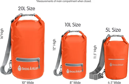 Miniatura 86 de Skog Å Kust DrySak - Bolsa impermeable con tapa enrollable para viajes y al aire libre - tamaños de 5, 10 y 20 litros Digicamo