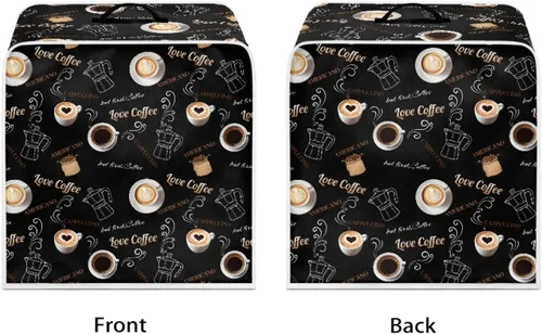 Miniatura 2 de Cubiertas para máquina de café con mango superior, resistentes a las manchas, para mezclador, compatible con la mayoría de cafeteras